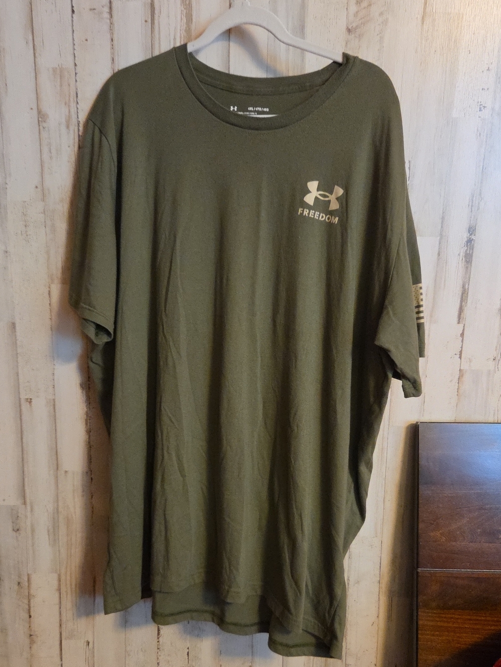 Under Armour Olive Green Freedom Logo Short-Sleeve Tee